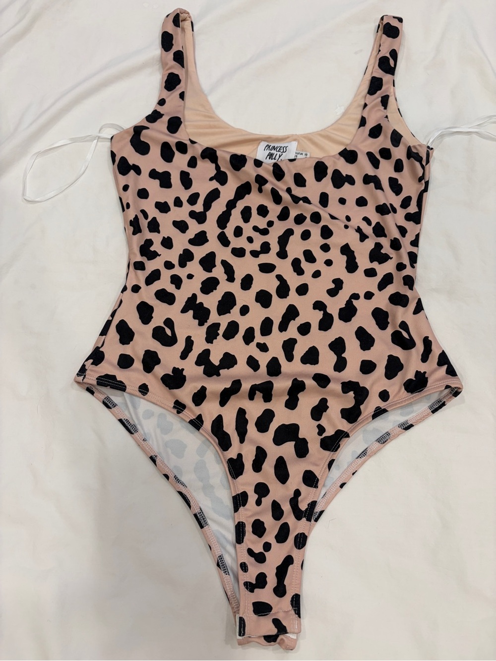 Princess Polly Tan Leopard-Print Unitard bodysuit women’s 6